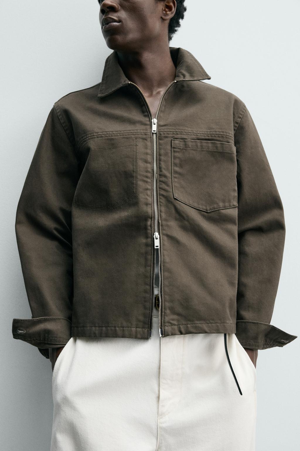 КУРТКА-РУБАШКА КЛАССИЧЕСКОГО КРОЯ С МОЛНИЕЙ