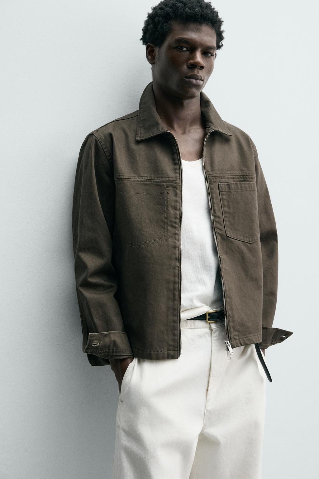 КУРТКА-РУБАШКА КЛАССИЧЕСКОГО КРОЯ С МОЛНИЕЙ