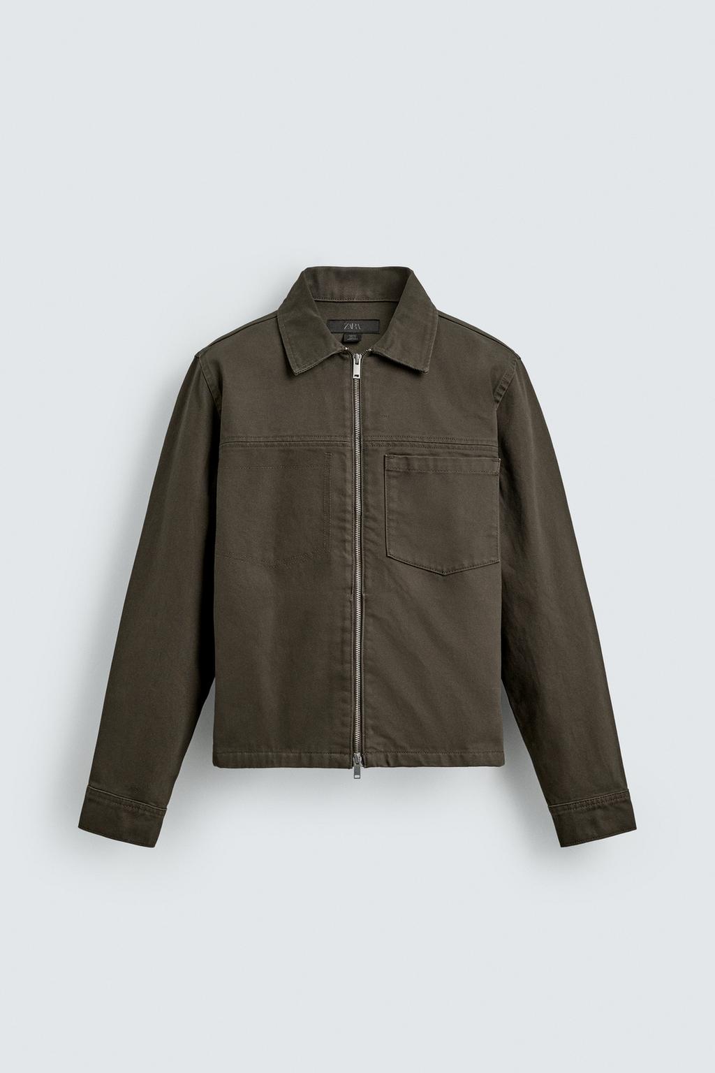 КУРТКА-РУБАШКА КЛАССИЧЕСКОГО КРОЯ С МОЛНИЕЙ