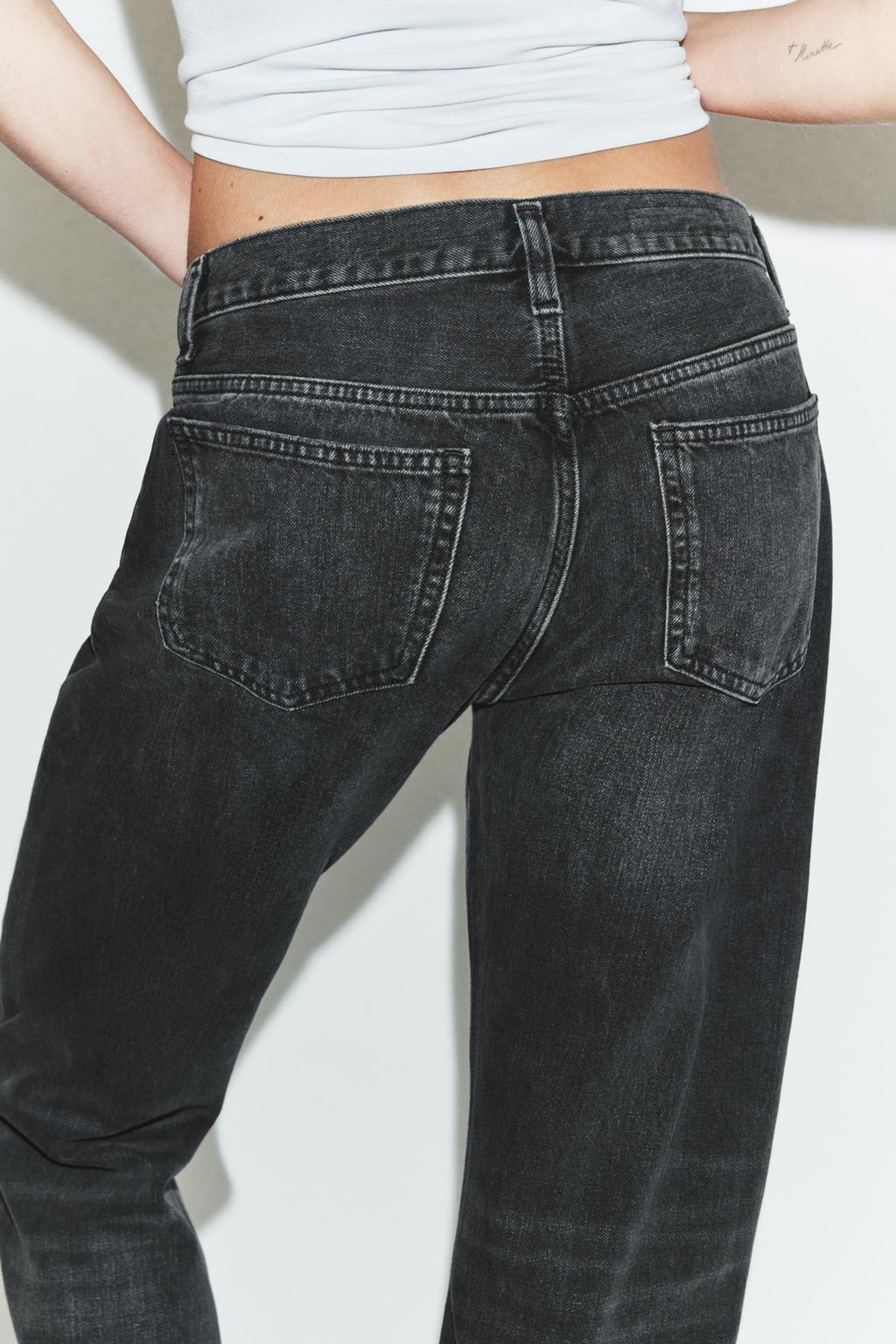ДЖИНСЫ TRF ПРЯМОГО КРОЯ С ОТВОРОТАМИ И СРЕДНЕЙ ПОСАДКОЙ