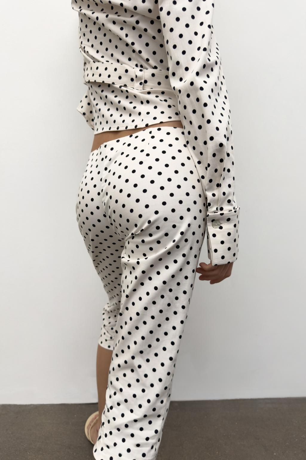 БРЮКИ КАПРИ В ГОРОШЕК