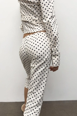 Брюки капри в горошек- Заказать в России