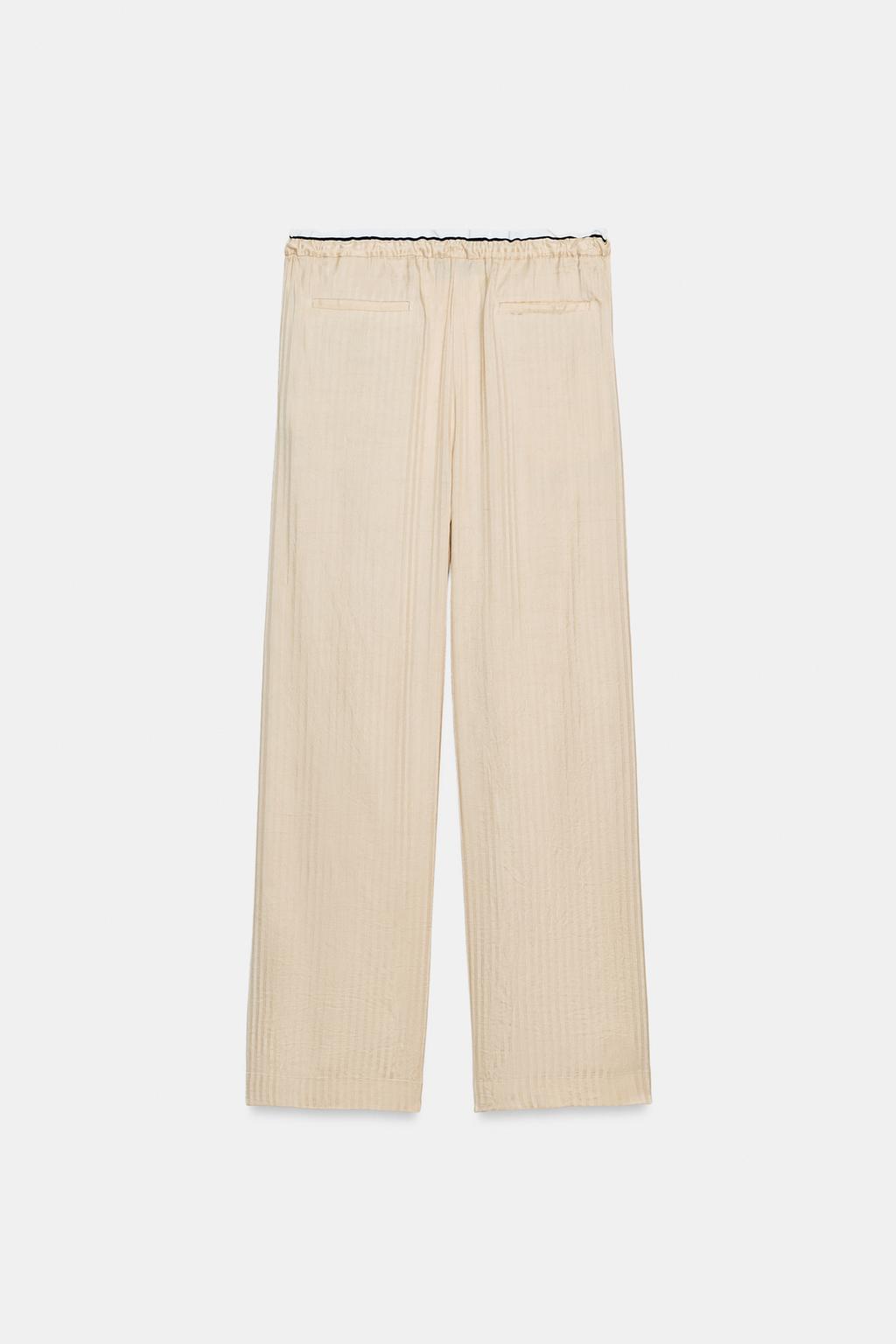 ЖАККАРДОВЫЕ БРЮКИ В ПИЖАМНОМ СТИЛЕ — коллекция Zara «ZW»