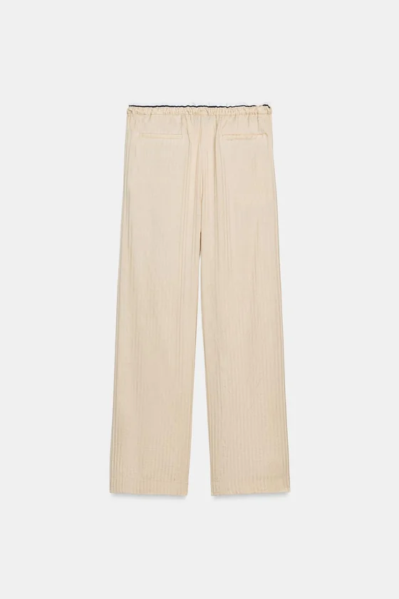 ЖАККАРДОВЫЕ БРЮКИ В ПИЖАМНОМ СТИЛЕ — коллекция Zara «ZW»