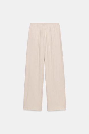 Брюки прямого кроя из струящейся ткани- Заказать в России