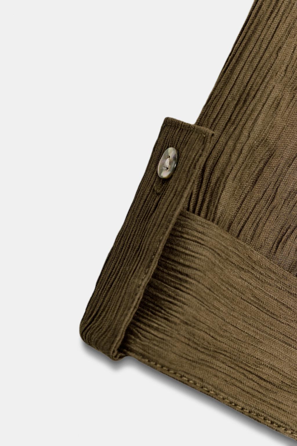 РУБАШКА СТРУЯЩЕГОСЯ ПОКРОЯ С КОРОТКИМИ РУКАВАМИ