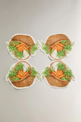 Набор бумажных салфеток с морковью (набор из 20 штук)- Заказать в России