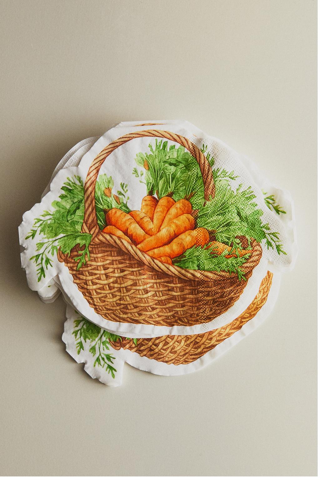 Набор бумажных салфеток с морковью (набор из 20 штук)