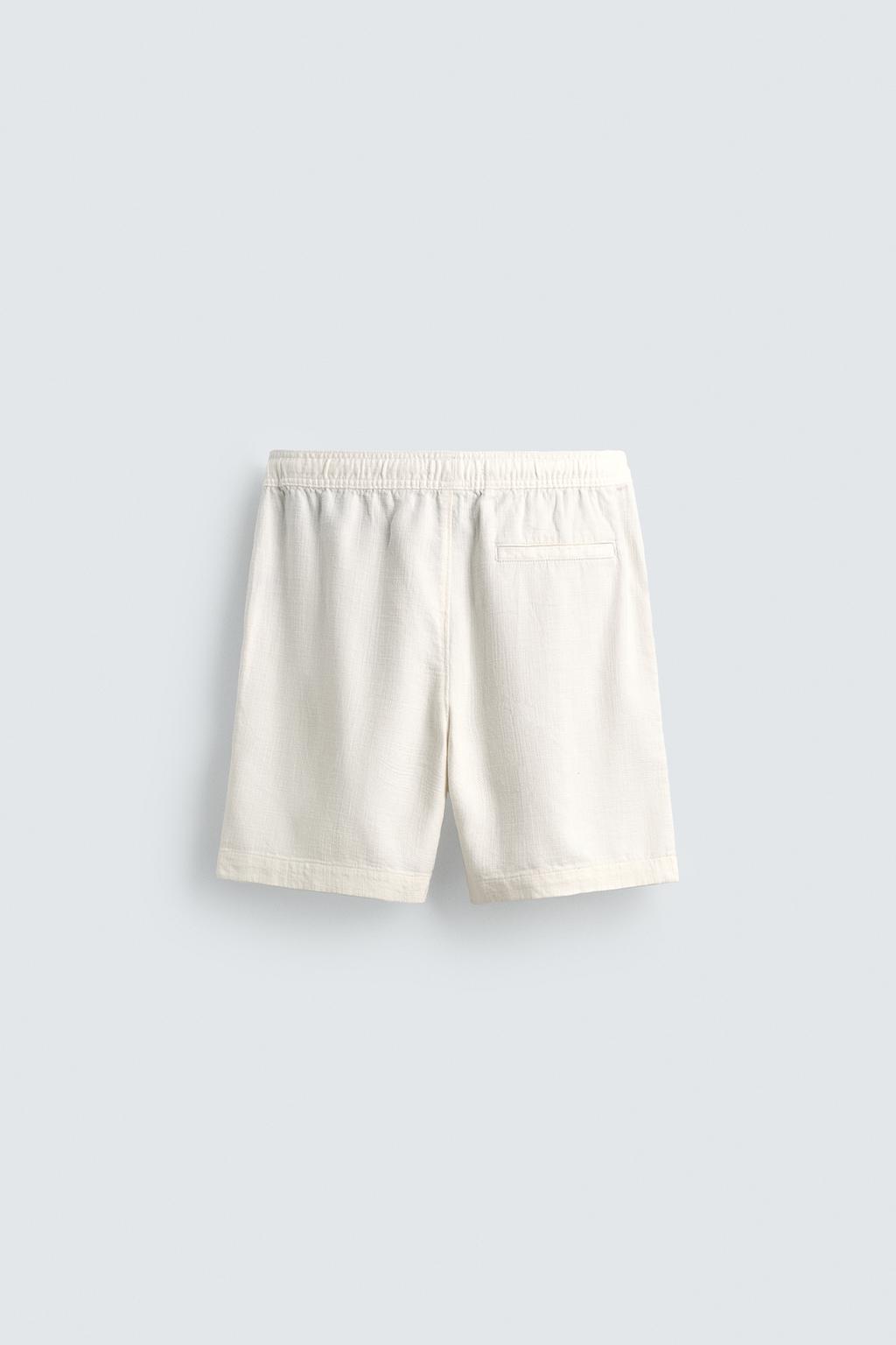 ШОРТЫ КЛАССИЧЕСКОГО КРОЯ ИЗ РЕЛЬЕФНОЙ ТКАНИ