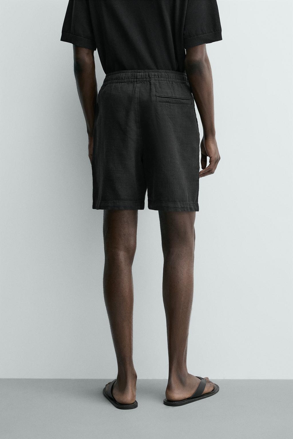 ШОРТЫ КЛАССИЧЕСКОГО КРОЯ ИЗ РЕЛЬЕФНОЙ ТКАНИ