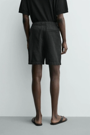 Шорты классического кроя из рельефной ткани