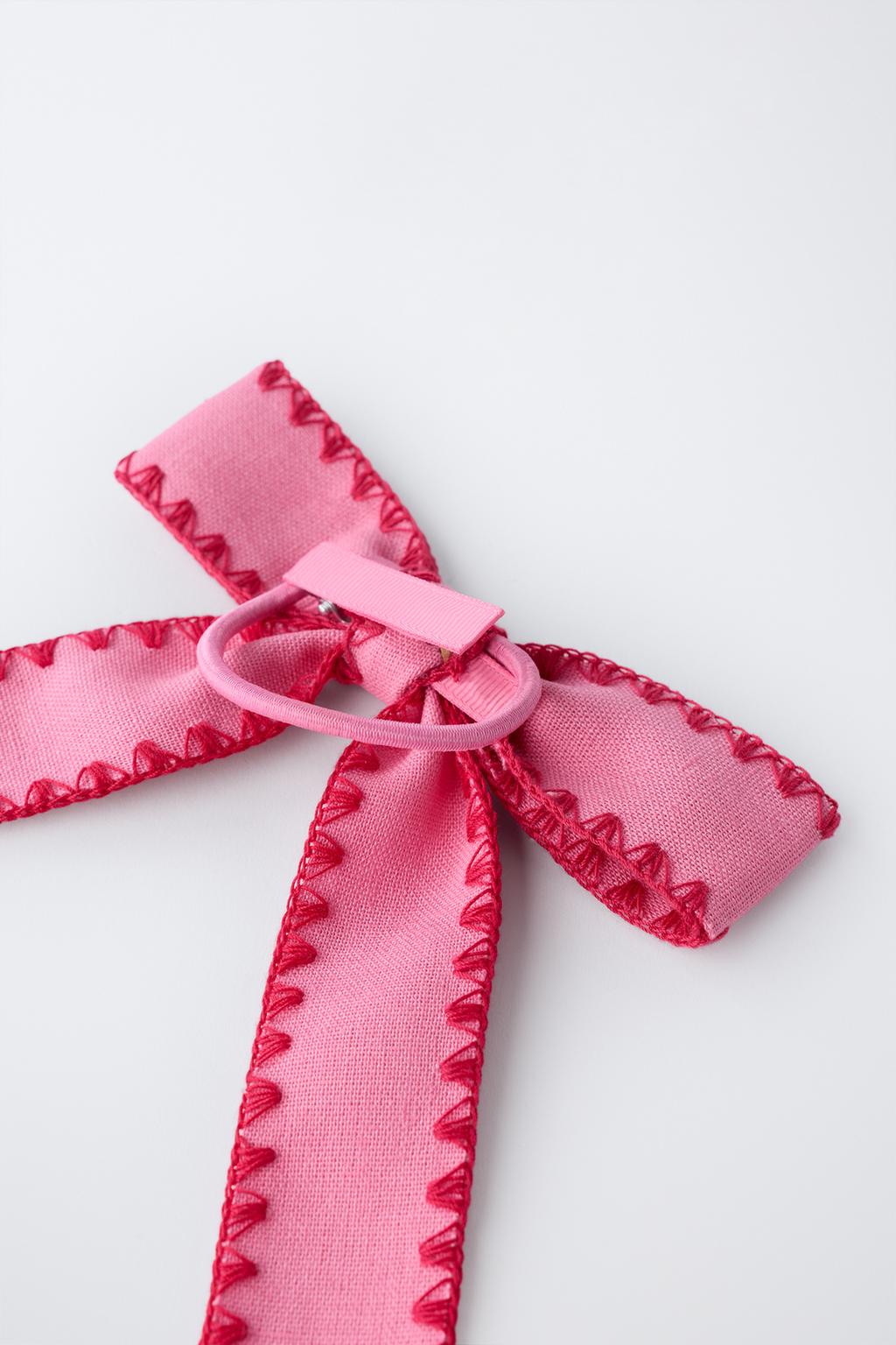 РЕЗИНКА ДЛЯ ВОЛОС С КОНТРАСТНЫМ БАНТОМ