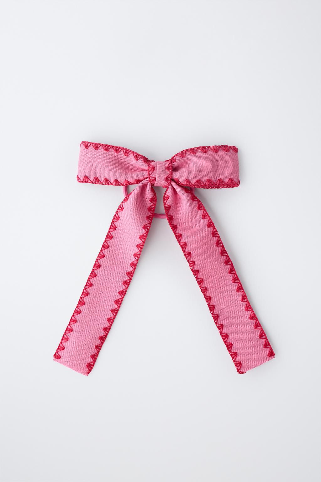 РЕЗИНКА ДЛЯ ВОЛОС С КОНТРАСТНЫМ БАНТОМ