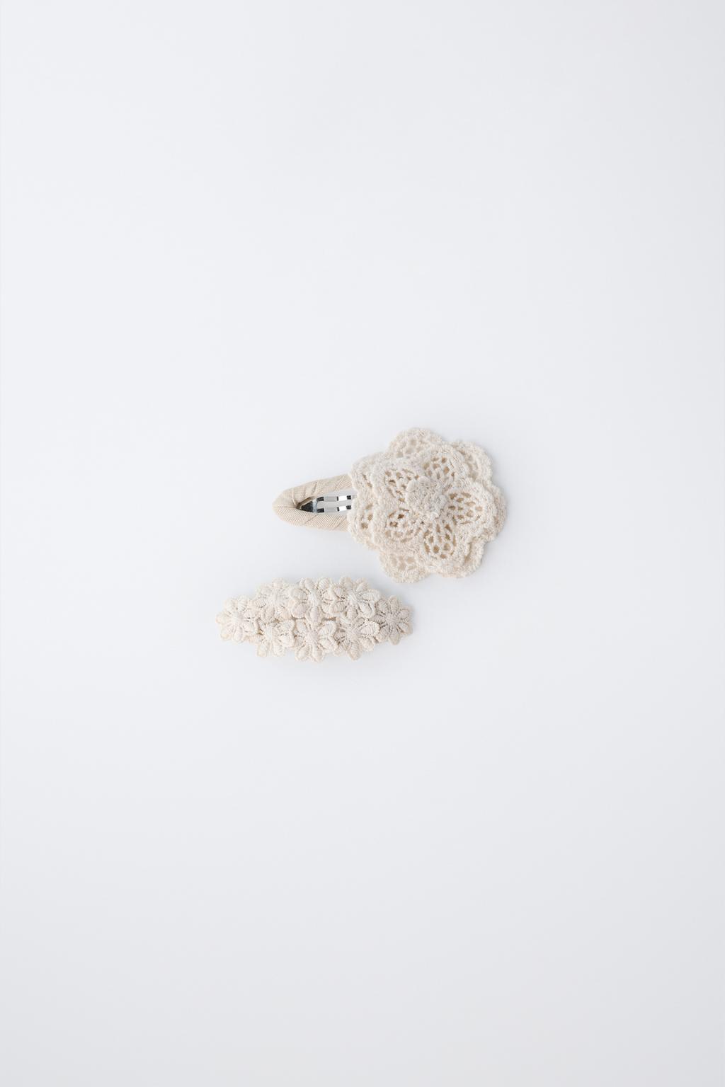 НАБОР ИЗ 2 ЗАКОЛОК С ЦВЕТАМИ КРЮЧКОМ