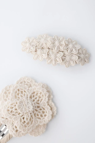 Набор из 2 заколок с цветами крючком- Заказать в России