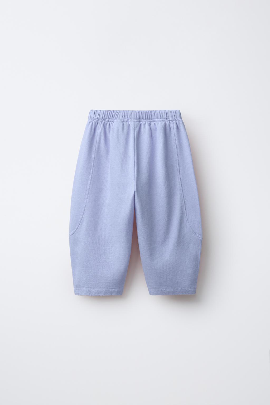 ОДНОТОННЫЕ БРЮКИ-БАЛЛОН ИЗ ФЛИСА