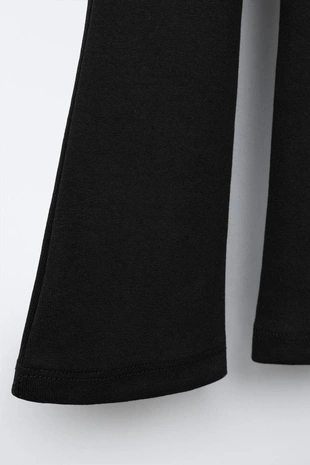 Легинсы клёш из ткани интерлок с этикеткой- Заказать в России