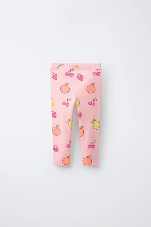 Легинсы в рубчик с принтом- Заказать в России