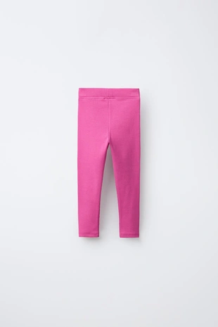 Леггинсы в рубчик с этикеткой