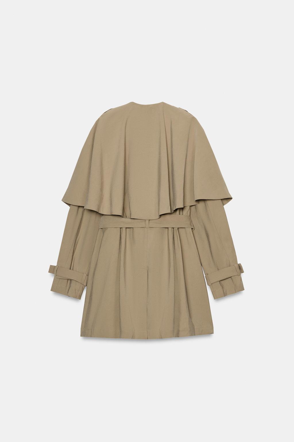 КОРОТКИЙ СТРУЯЩИЙСЯ ТРЕНЧ — коллекция Zara «ZW»