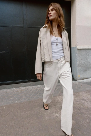 Укороченный двубортный тренч- Заказать в России