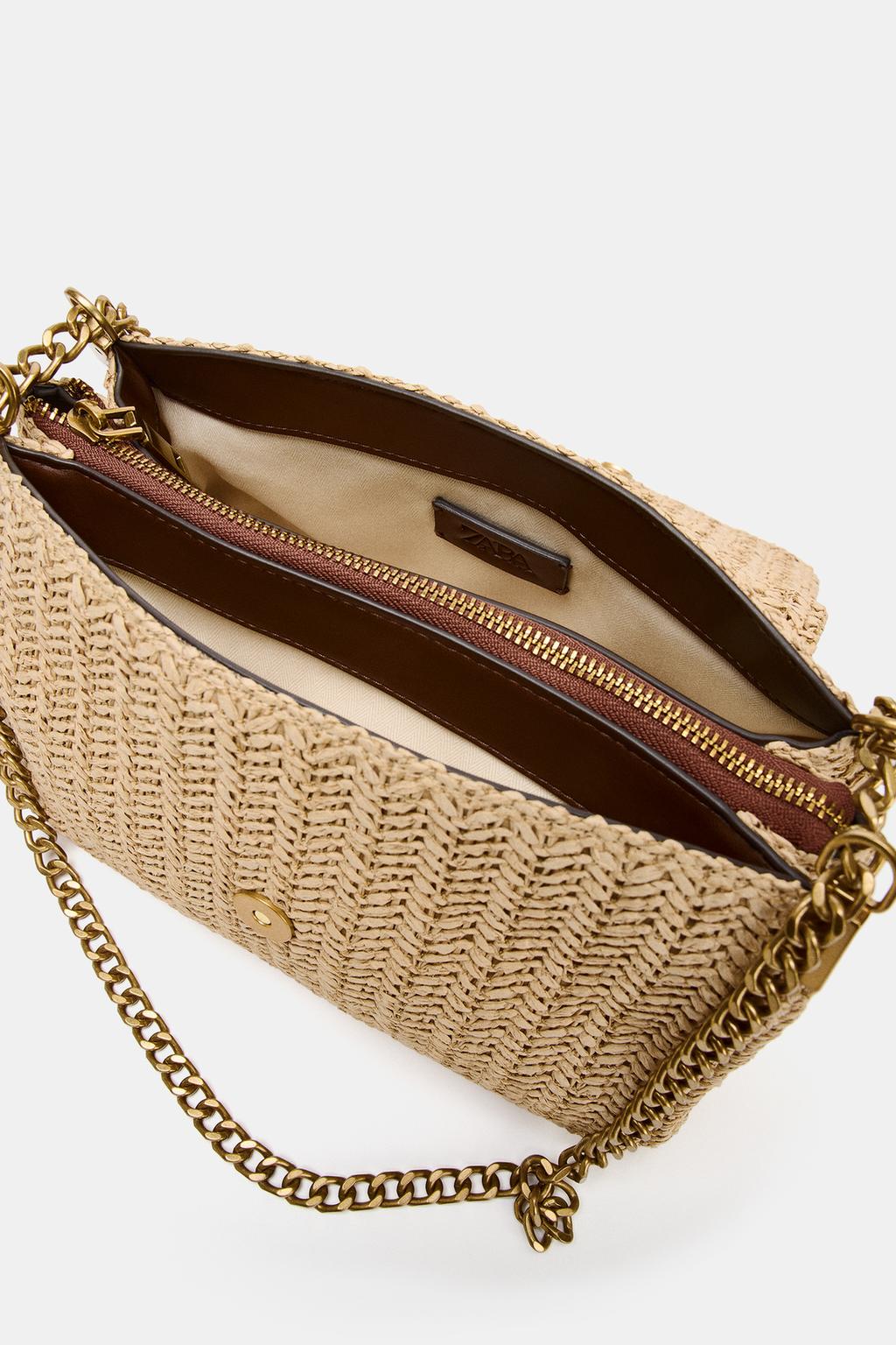 СУМКА ЧЕРЕЗ ПЛЕЧО С МЕТАЛЛИЧЕСКОЙ ЦЕПОЧКОЙ