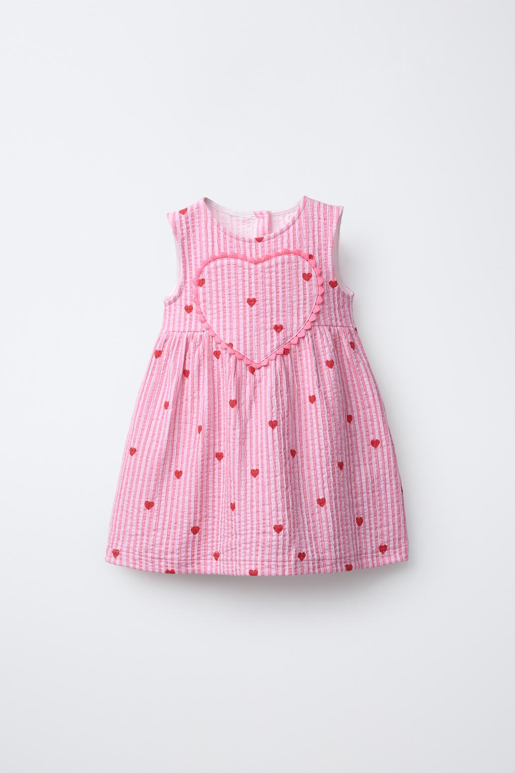 ПЛАТЬЕ В ПОЛОСКУ С СЕРДЦАМИ