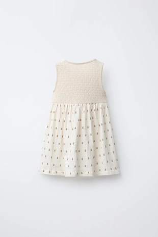 Комбинированное платье с цветочным принтом- Заказать в России