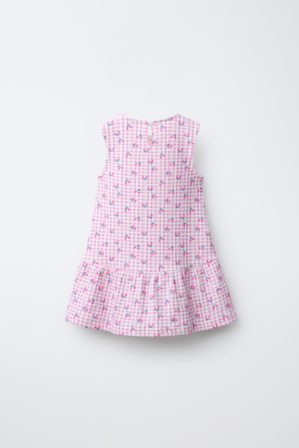 ПЛАТЬЕ С ПРИНТОМ В КЛЕТКУ ВИШИ И БАНТАМИ