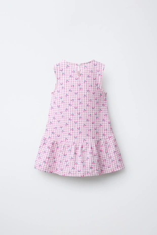 Платье с принтом в клетку виши и бантами- Заказать в России