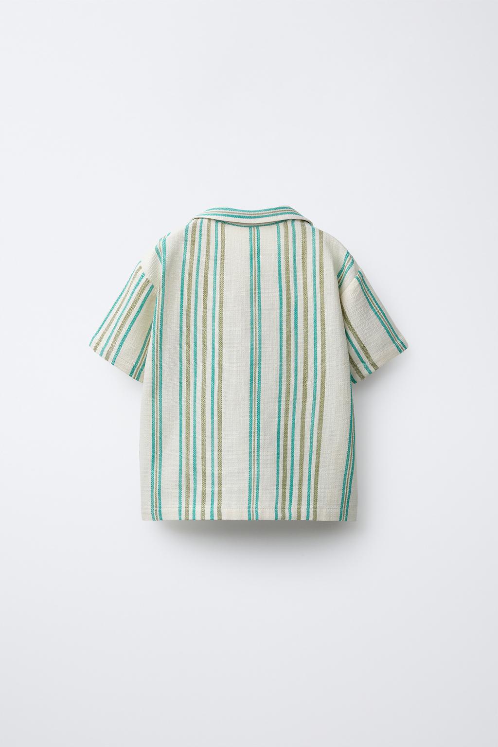 РУБАШКА В ПОЛОСКУ С ТЕКСТУРОЙ