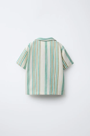 Рубашка в полоску с текстурой- Заказать в России