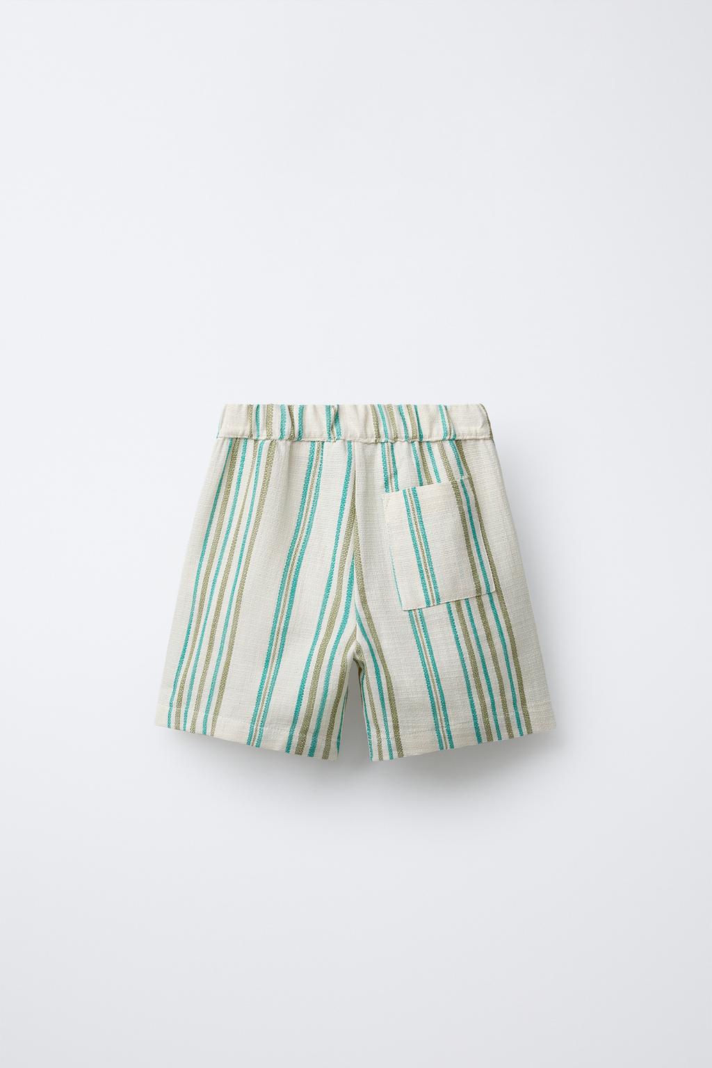 БЕРМУДЫ В ПОЛОСКУ С ТЕКСТУРОЙ