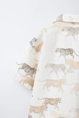 Рубашка с животным принтом- Заказать в России