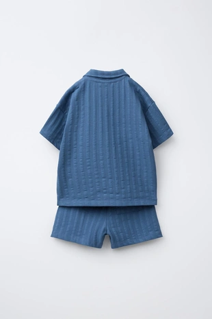 Комплект джоггеры из футболки-поло и бермуд- Заказать в России