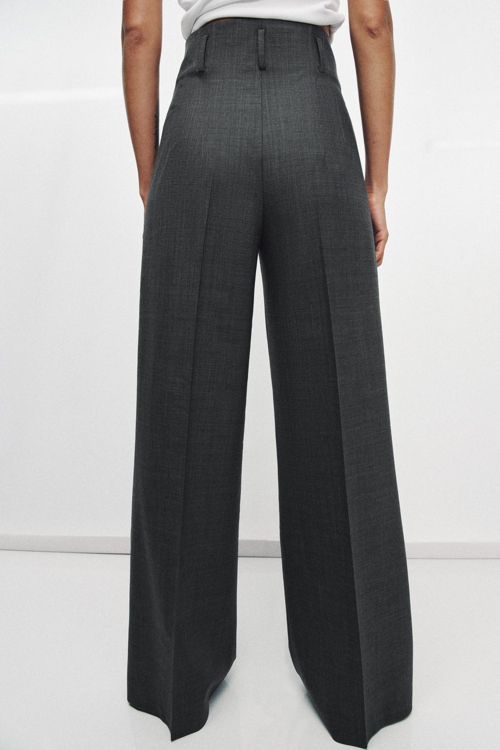 БРЮКИ ИЗ ШЕРСТИ С ВЫСОКОЙ ПОСАДКОЙ — коллекция Zara «ZW»