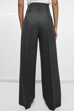 Брюки из шерсти с высокой посадкой — коллекция Zara «Zw»- Заказать в России