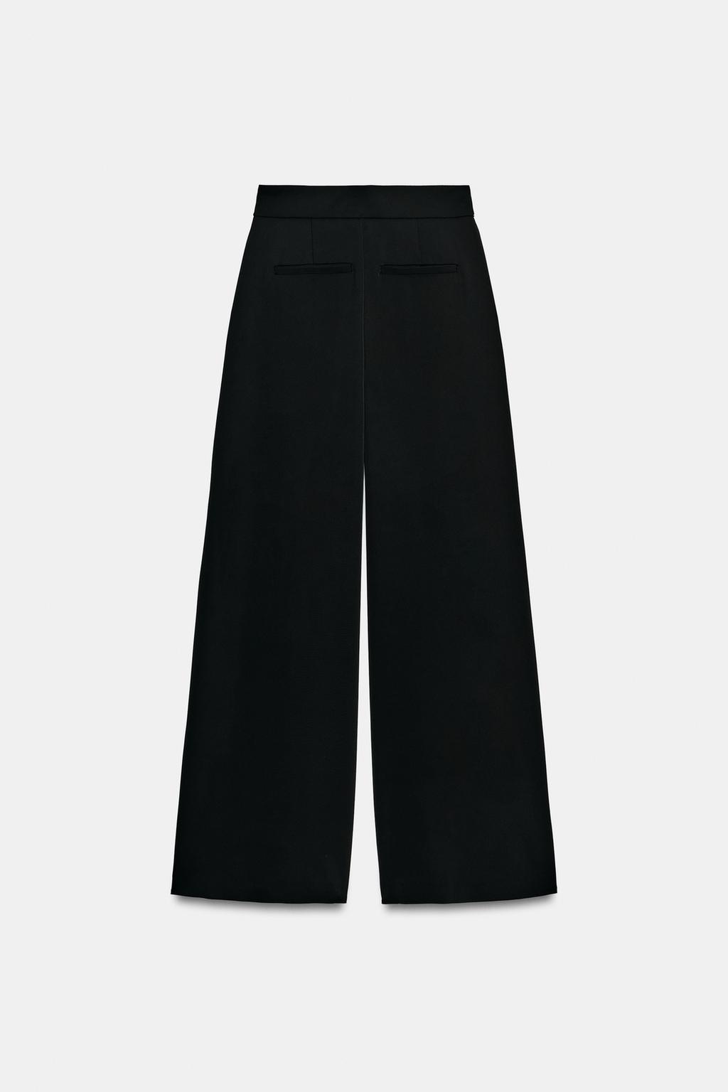 БРЮКИ-ПАЛАЦЦО С ЗОЛОТИСТОЙ ПУГОВИЦЕЙ