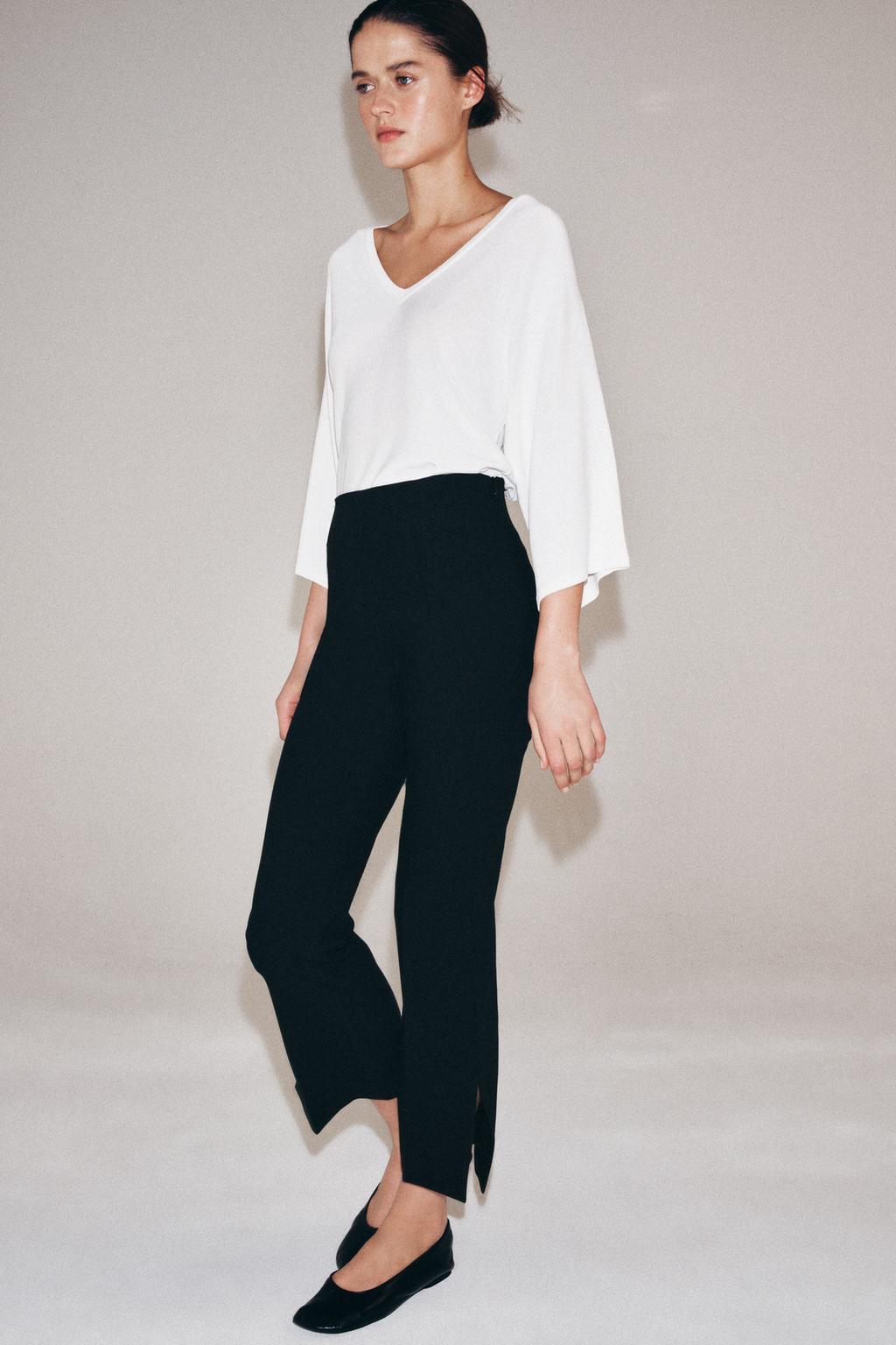 УКОРОЧЕННЫЕ БРЮКИ С ВЫСОКОЙ ПОСАДКОЙ — коллекция Zara «ZW»