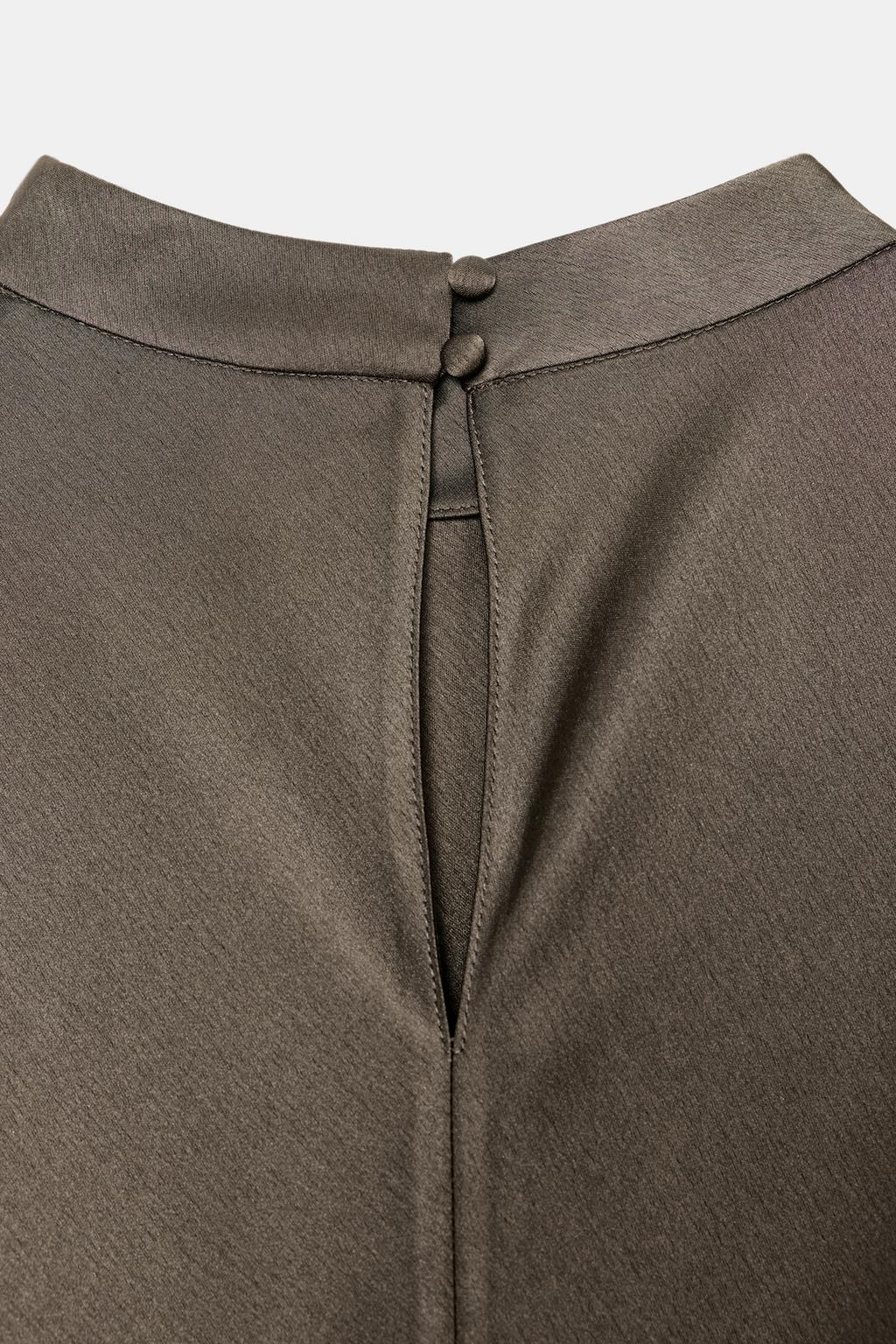 АТЛАСНОЕ ПЛАТЬЕ С КРУЖЕВОМ — коллекция Zara «ZW»