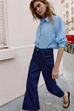 Джинсы Z1975 кюлоты с высокой посадкой - Заказать в России