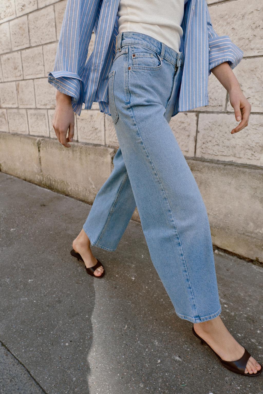 ДЖИНСЫ Z1975 КЮЛОТЫ С ВЫСОКОЙ ПОСАДКОЙ 