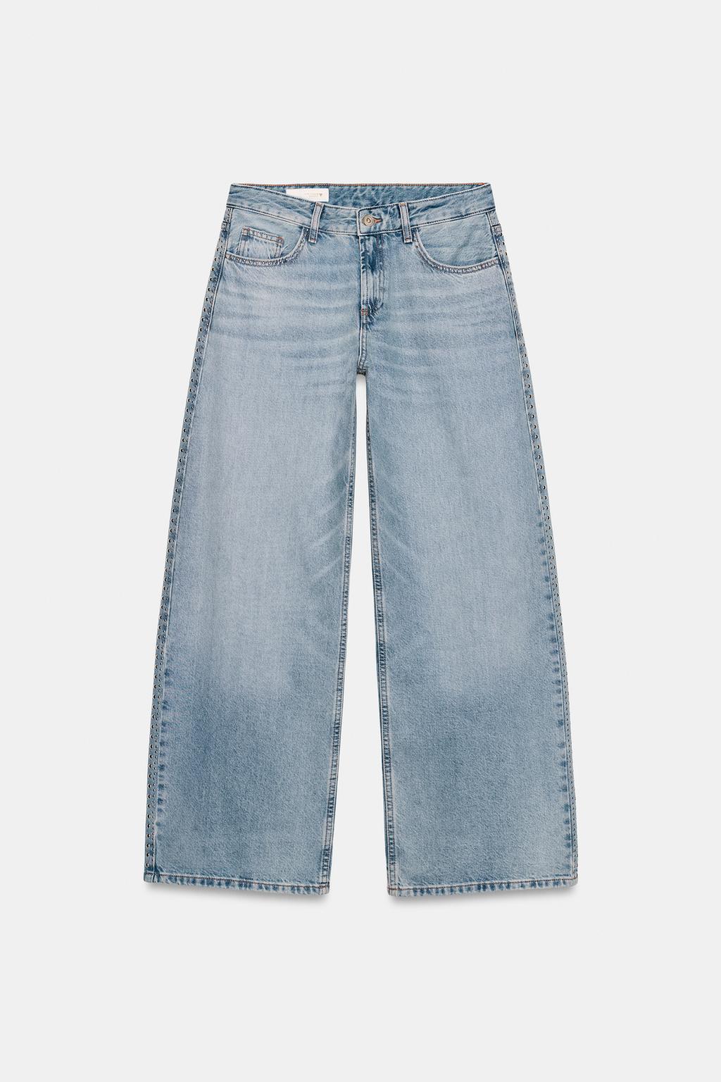 ДЖИНСЫ «TRF Extra»  С ЗАКЛЕПКАМИ И ВЫСОКОЙ ПОСАДКОЙ