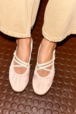 Атласные балетки в спортивном стиле- Заказать в России