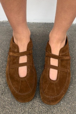 Спортивные балетки из замши- Заказать в России