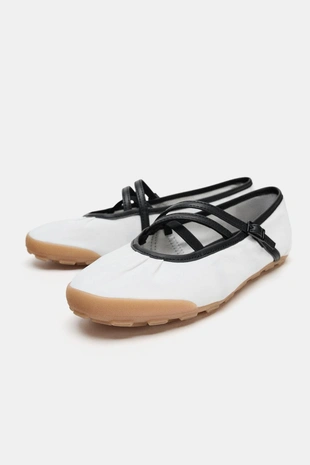 Балетки в спортивном стиле с ремешками- Заказать в России