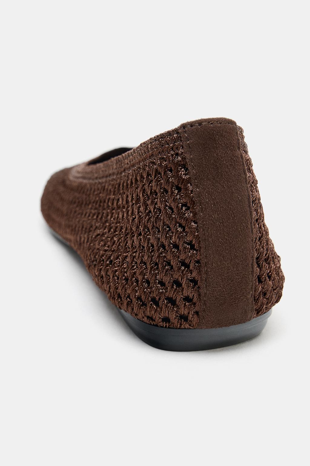 БАЛЕТКИ С ПЛЕТЕНЫМ ВЕРХОМ