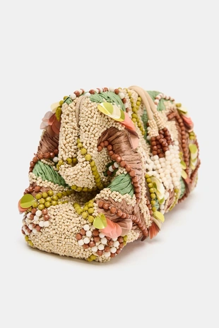 Сумка-клатч с бисером и принтом- Заказать в России