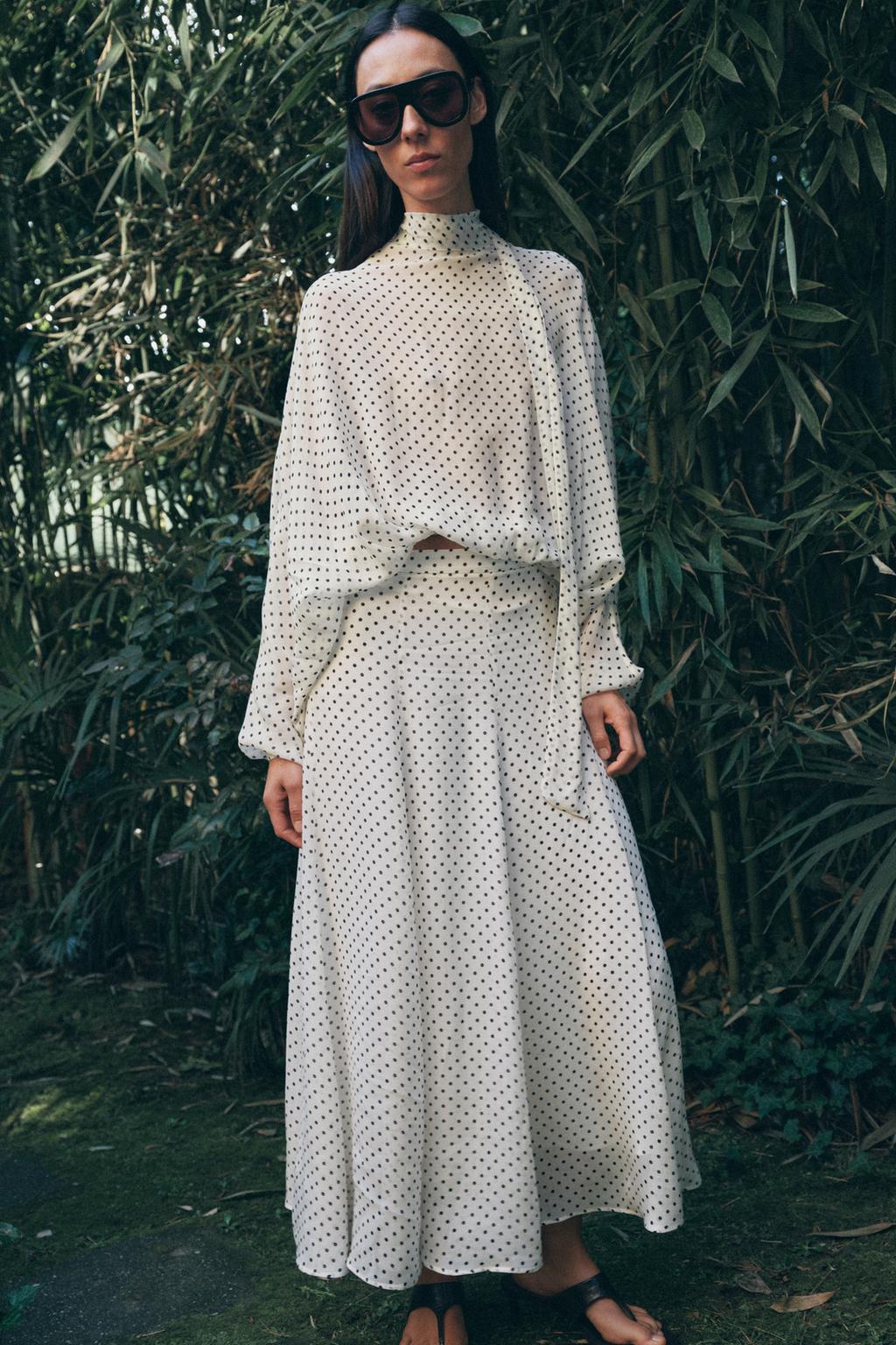 БЛУЗА В ГОРОШЕК — коллекция Zara «ZW»