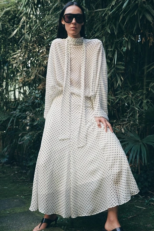 Блуза в горошек — коллекция Zara «Zw»- Заказать в России